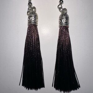 Brown tassel earrings